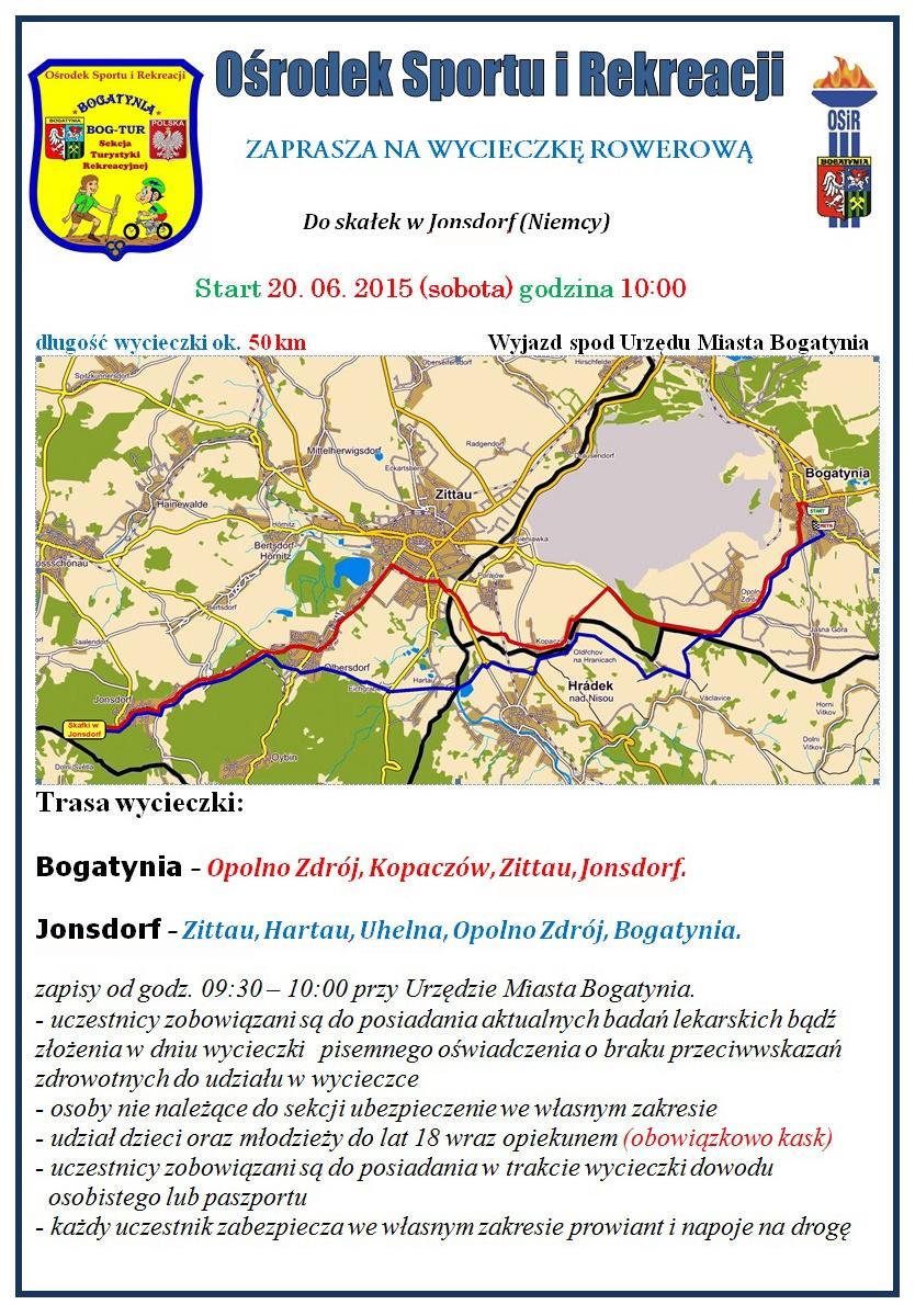 Plakat wycieczki do Jonsdorfu