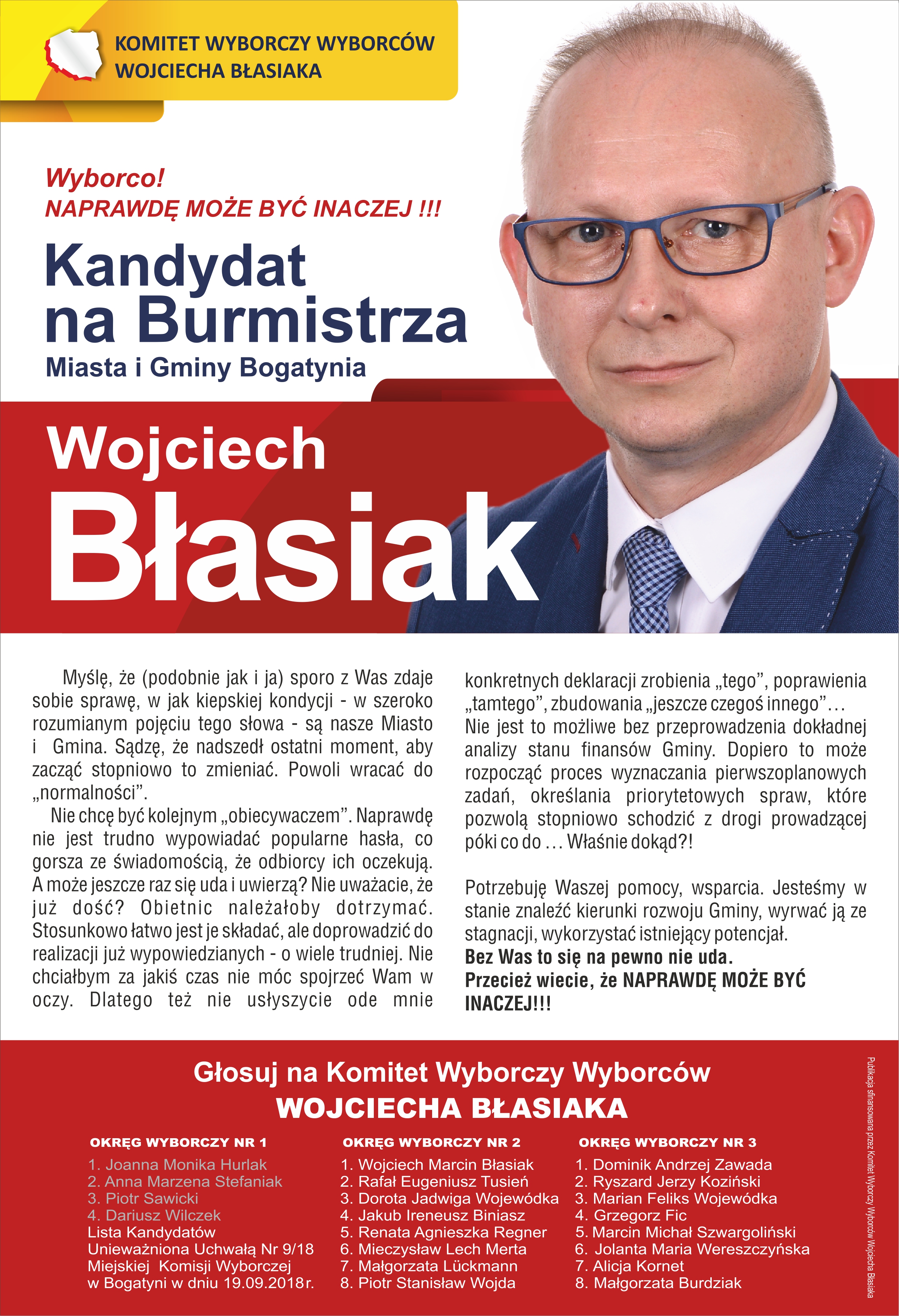Wojciech Błasiak - kandydat na burmistrza Bogatyni