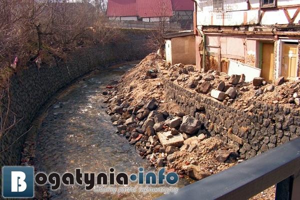 Miedzianka - widok z remontowonago mostu przy ulicy Kościuszki, fot. bogatynia.info.pl
